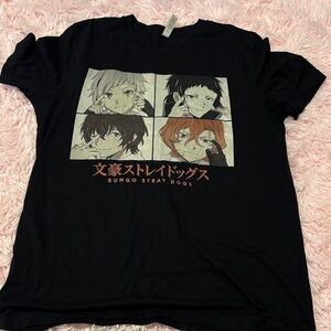 Bella Canvas Black Bungo Stray Dogs Character Graphic Tee